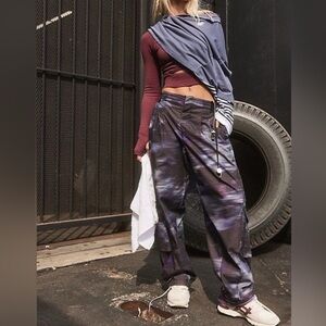 NWT Free People Mesmerize Me Pants in Purple Meadow
Shadow, Size XL, Retail $128